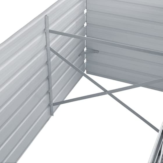 Vidaxl Ζαρντινιέρα Κήπου Γκρι 240 X 80 X 77 Εκ. Γαλβανισμένος Χάλυβας image 2