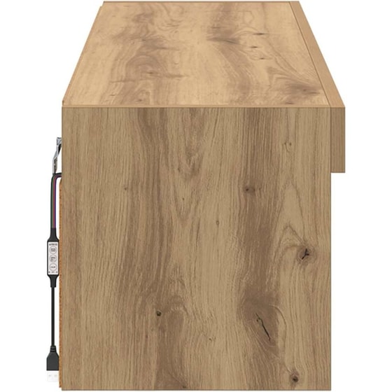 Έπιπλο Τηλεόρασης VidaXL Επιτοίχιο με LED 100 x 30 x 30 cm - Artisan Δρυς image 7