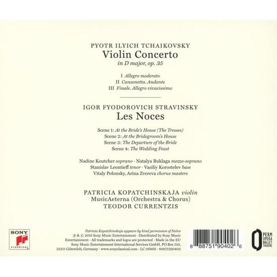 Tchaikovsky: Violin Concerto, Les Noces image 2