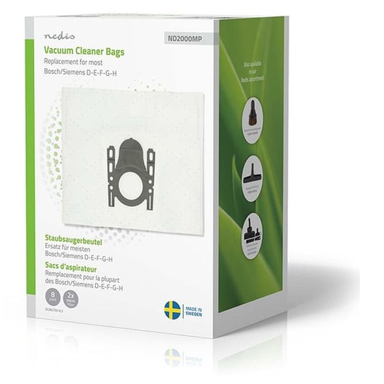 NEDIS 233-2855 2 Φίλτρα & Σακούλες Ηλεκτρικής Σκούπας 8 τμχ image 1