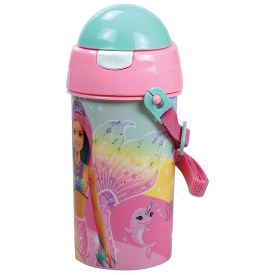 Παγούρι Gim Πλαστικό με Καλαμάκι Barbie 500ml image 2