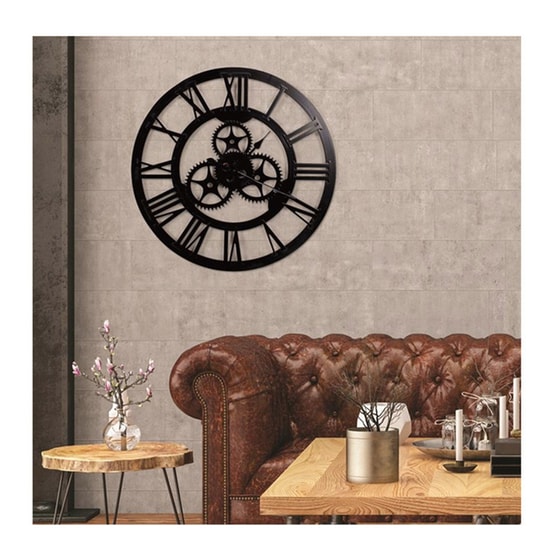 Αναλογικό Ρολόι Home Deco Factory Τοίχου 70 cm - Μαύρο image 1