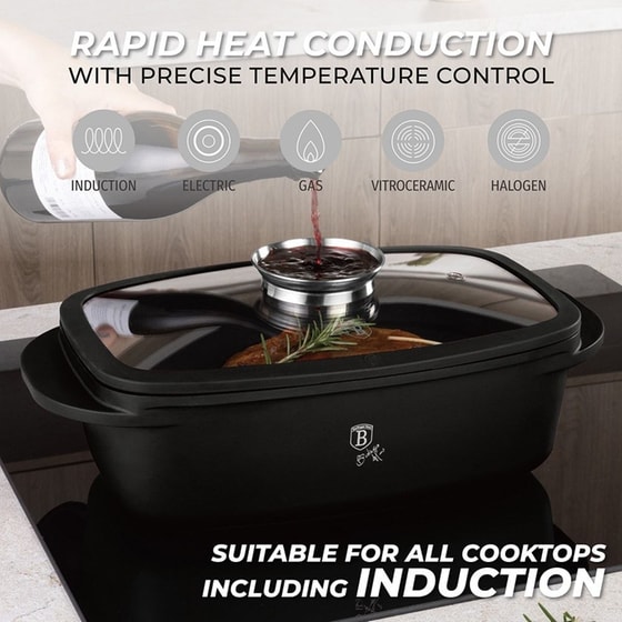 BERLINGER HAUS BH-8779 Μαντεμένια Γάστρα 32 cm 6 L Μαύρο image 7