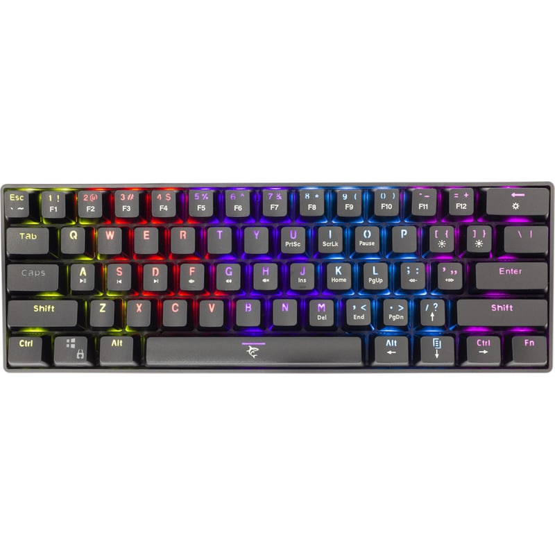 WHITE SHARK White Shark Shinobi Gaming Μηχανικό Ενσύρματο Πληκτρολόγιο 60% με Outemu Blue διακόπτες και RGB φωτισμό (US) Μαύρο