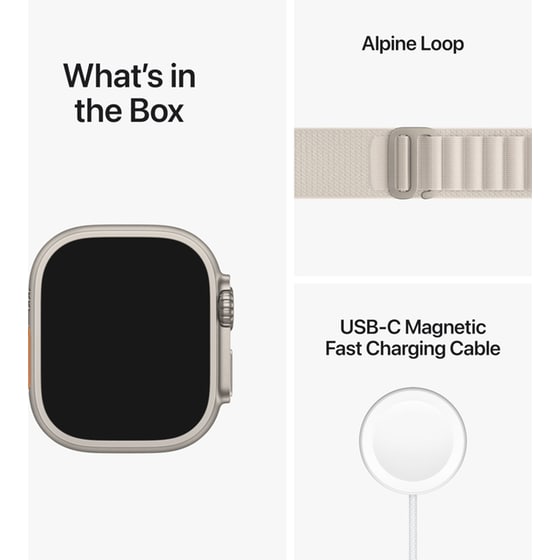 Apple Watch Ultra Titanium 49mm GPS + Cellular - Starlight Alpine Loop Small image 7