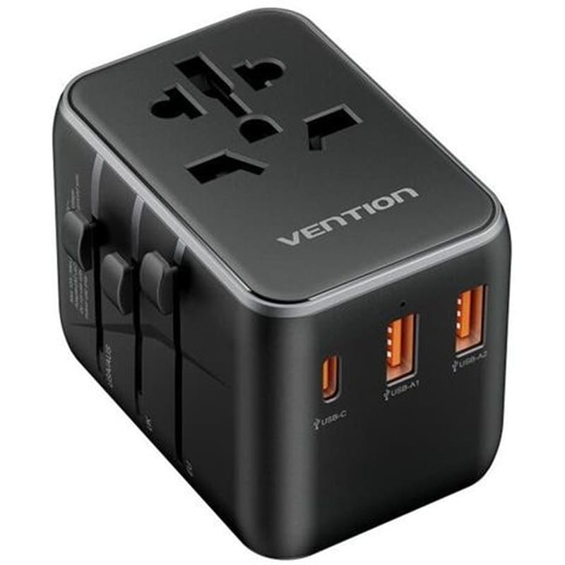 VENTION Φορτιστής Πρίζας Vention FJEB0 USB-C/USB-A 20W - Μαύρο