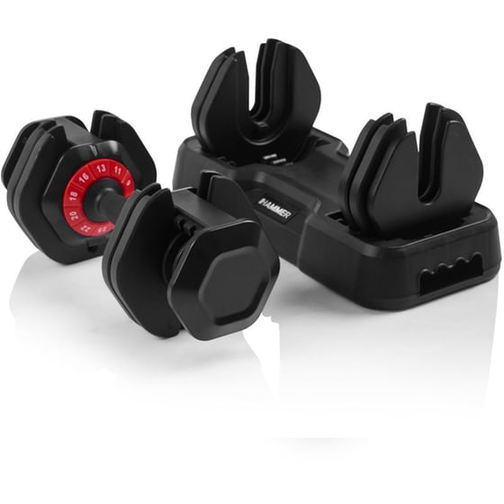 Αλτήρας HAMMER STRONGLOCK 4.0 25KG Με Ρυθμιζόμενους Δίσκους Μαύρος image 1