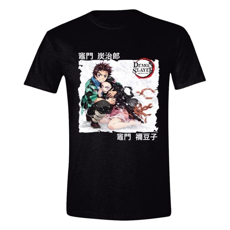 PCMERCH T-shirt Pcmerch Demon Slayer: Kimetsu No Yaiba Tanjiro And Nezuko - Μαύρο