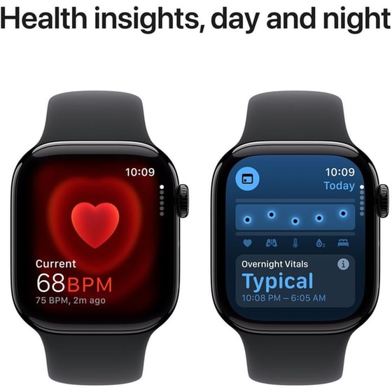 Apple Watch Series 10 GPS 42mm Jet Black Aluminium Case with Black Sport Band - M/L image 4