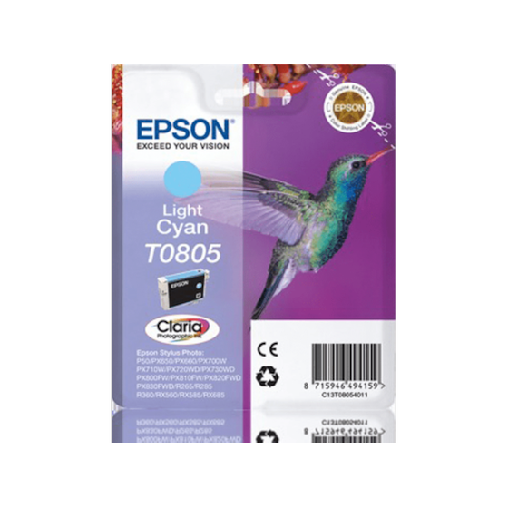 Epson T0805 Κυανό Μελάνι Εκτυπωτή C13T08054011 image 0