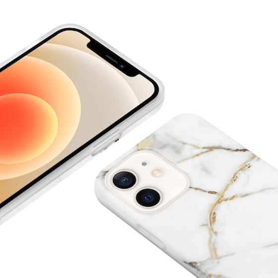 Θήκη Apple iPhone 12 Mini - Crong Marble - White image 2
