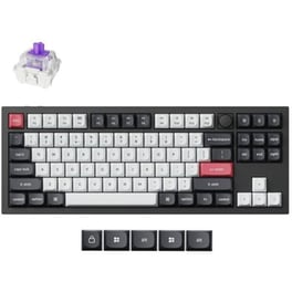 Keychron Q3H-M1 Custom Hall Effect Ασύρματο Bluetooth Μηχανικό Πληκτρολόγιο Purple Switch (US)