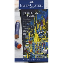 Λαδοπαστέλ Faber Castell Μεταλλικά Χρώματα (12 Τεμάχια)