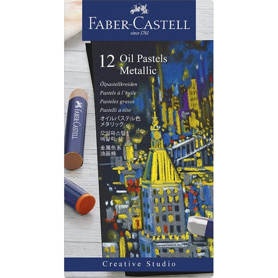 Λαδοπαστέλ Faber Castell Μεταλλικά Χρώματα (12 Τεμάχια) image 0