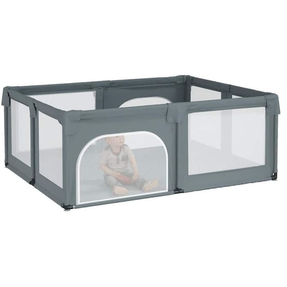 Παρκοκρέβατο VidaXL Γκρι image 5