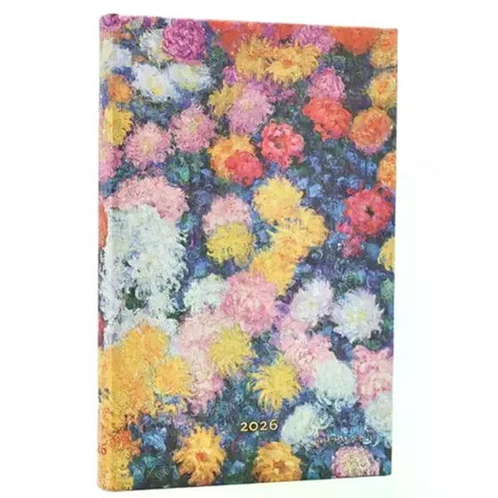Ημερολόγιο Εβδομαδιαίο Paperblanks 2026 Mini Monet Chrysanthemum image 0