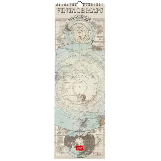 Ημερολόγιο Τοίχου Legami 2026 Vintage Maps 16x49cm image 0