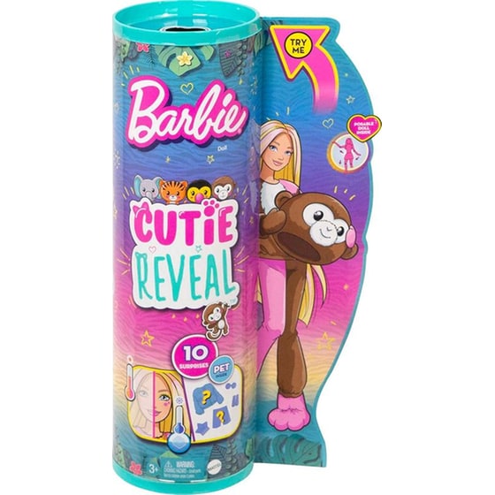 Κούκλα Barbie Cutie Reveal Jungle Series Μαϊμουδάκι (HKR01) image 4