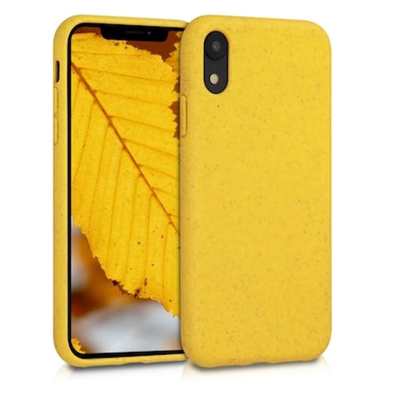 KALIBRI Θήκη Apple iPhone XR - Kalibri Natural Wheat Straw - Yellow