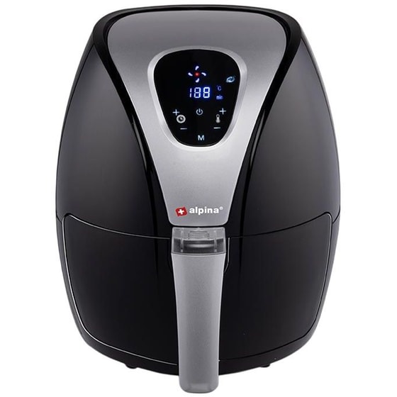 ALPINA 1300-1500 W με Αποσπώμενο Κάδο 2.4 L Μαύρη Φριτέζα Αέρος image 0