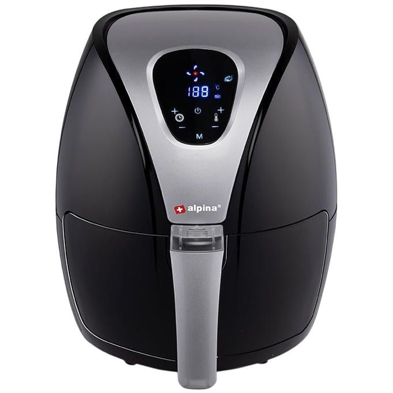 ALPINA SWITZERLAND ALPINA 1300-1500 W με Αποσπώμενο Κάδο 2.4 L Μαύρη Φριτέζα Αέρος