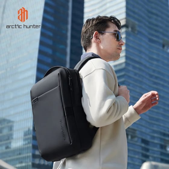 Τσάντα Laptop Arctic Hunter B00574 15.6" Αδιάβροχη - Μαύρο image 1
