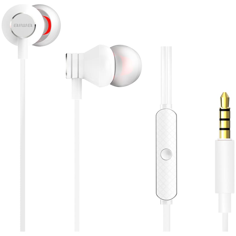 Ακουστικά Handsfree Aiwa ESTM-50WT 3.5mm Jack - Λευκό