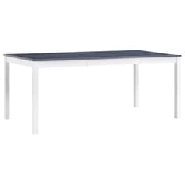 Τραπεζαρία Vidaxl από Ξύλο Πεύκου 180x90x73 cm -  Λευκό/Γκρι