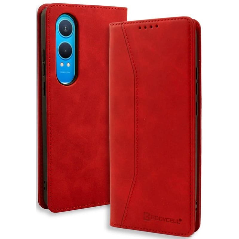BODYCELL Θήκη Oneplus Nord Ce4 Lite - Bodycell Book Case Πορτοφόλι - Red (5206015079177)