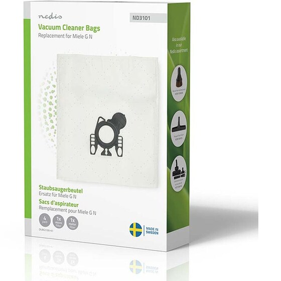 NEDIS 233-2859 2 Φίλτρα & Σακούλες Ηλεκτρικής Σκούπας 4 τμχ image 1