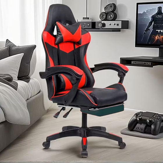 Καρέκλα Gaming/ Εργασίας Aria Trade RC-K-1971 - Μαύρη/ Κόκκινη image 5