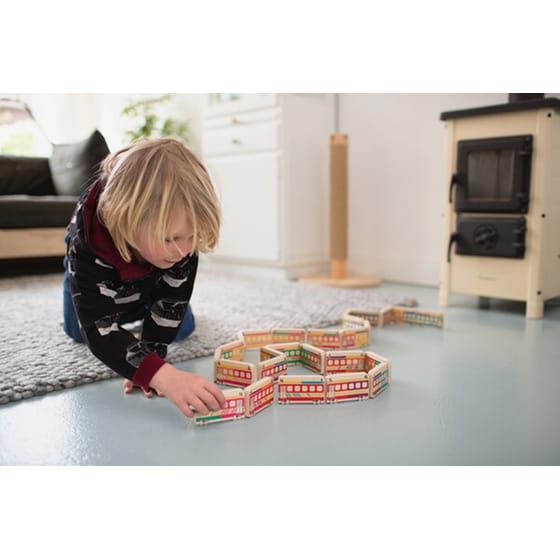 Τρενάκια Ντόμινο Ga373 Επιτραπέζιο (Bs Toys) image 1