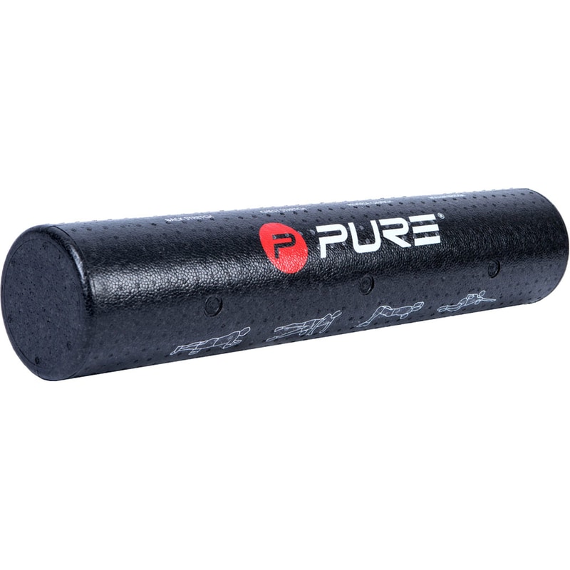 PURE2IMPROVE Foam Roller Pure2Improve από Αφρώδες Υλικό 75x15 cm - Μαύρο