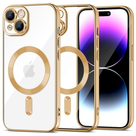 Θήκη Apple iPhone 15 - Tech-Protect MagShine MagSafe με πλαίσιο κάμερας - Gold image 0