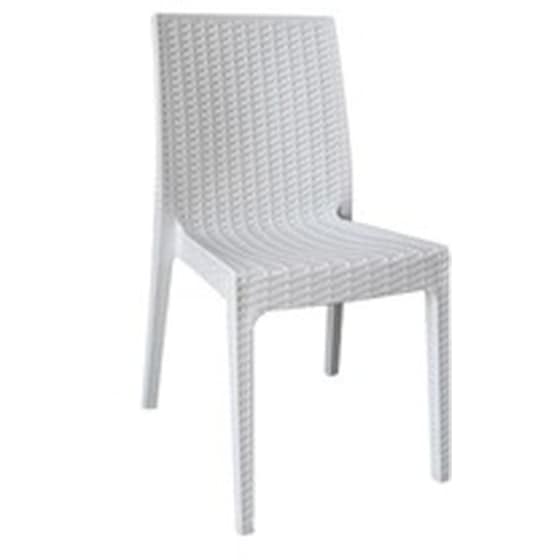 Καρέκλα 24Mall Πλαστική Rattan Look C9566 46x55x85cm - Άσπρη image 0