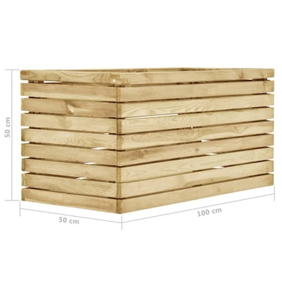 Vidaxl Γλάστρα 100 X 50 X 50 Εκ. Από Εμποτισμένο Ξύλο Πεύκου image 4