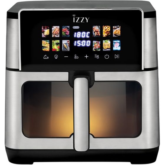 IZZY IZ-8271 με Αποσπώμενο Κάδο 2200 W 10 L Ασημί/Μαύρο Φριτέζα Αέρος image 0