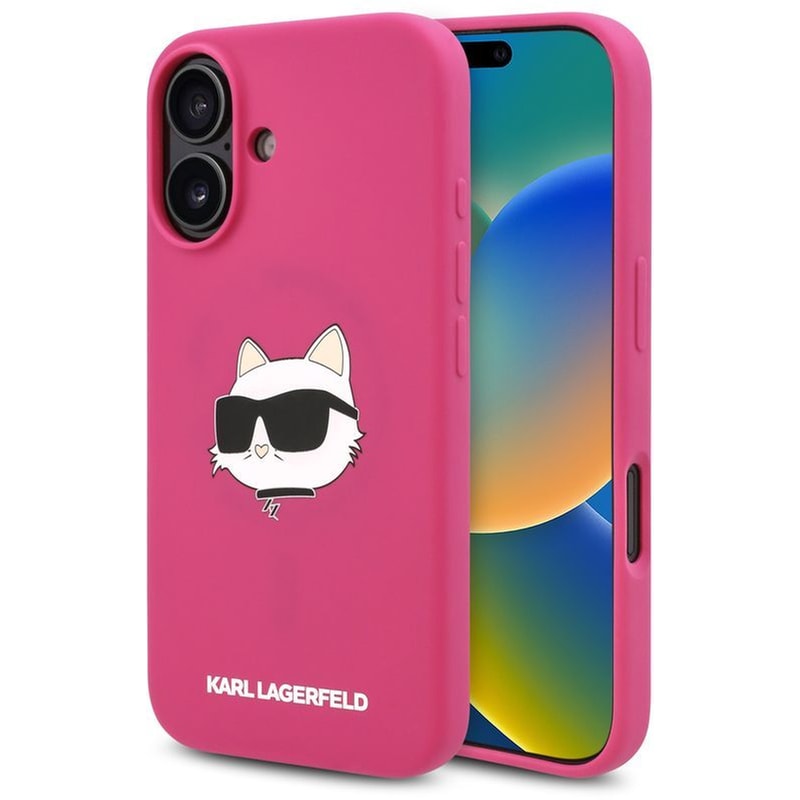 Θήκη Apple iPhone 16 - Karl Lagerfeld Choupette’s Head - Fuchsia