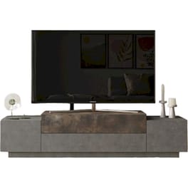 Έπιπλο Τηλεόρασης Bicolore από Μοριοσανίδα 160x37.3x38.7cm - Μπρονζέ/Γκρι