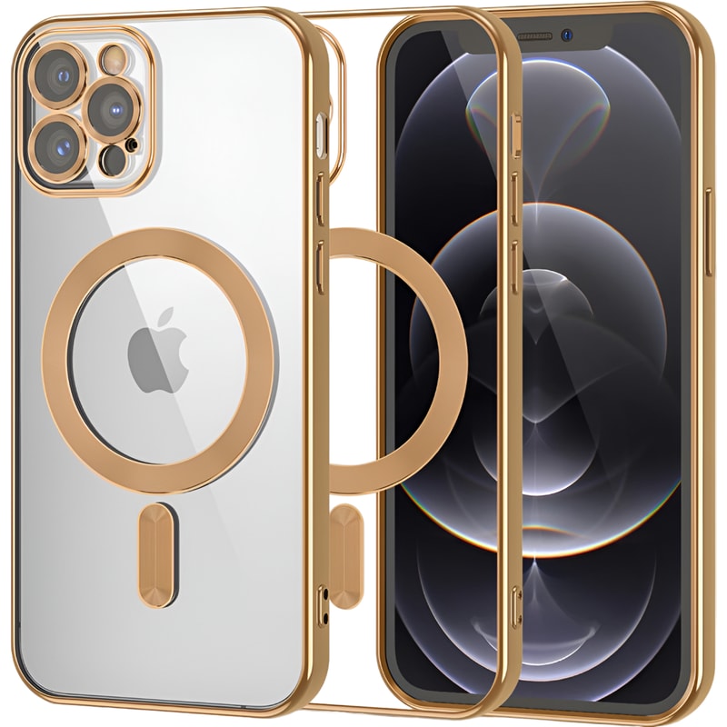 Θήκη Apple iPhone 12 Pro - Tech-Protect MagShine MagSafe με πλαίσιο κάμερας - Gold