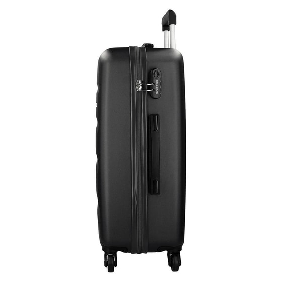 Βαλίτσα Μεσαία Princess Roll Road Flex από ABS 65x46x23cm Μαύρη image 1