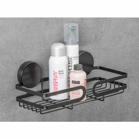 Ράφι Μπάνιου Wenko Μεταλλικό 26x12x9.7cm - Μαύρο image 1