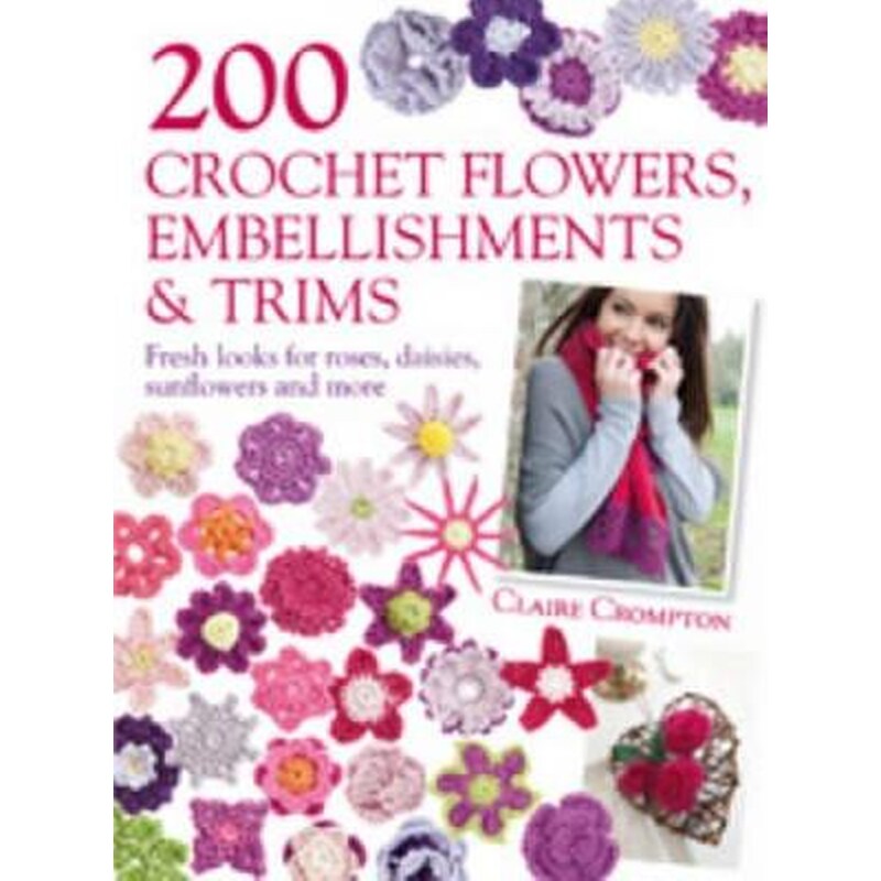 200 Crochet Flowers, Embellishments Trims