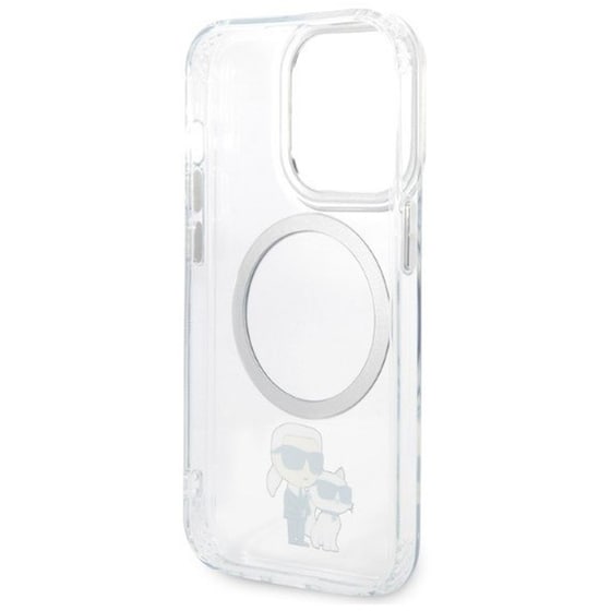 Θήκη Karl Lagerfeld iPhone 14 Pro - Karl Lagerfeld Iml Nft Back Cover Hard Case Karl & Choupette - Clear/Grey image 1