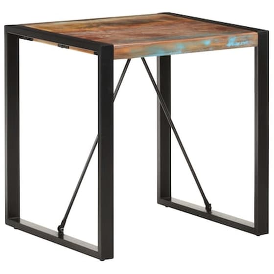 Τραπέζι Vidaxl από Μασίφ Ανακυκλωμένο Ξύλο 70x70x75 cm - Πολύχρωμο image 1