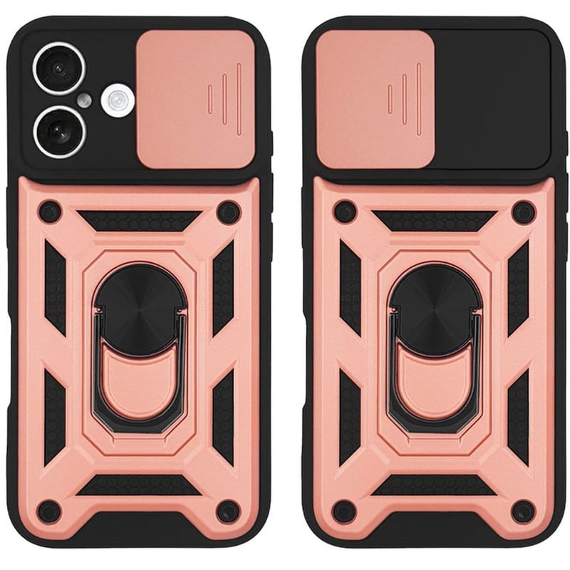 Θήκη Apple iPhone 16 Plus - Sonique Ring Armor CamPro - Ροζ Χρυσό