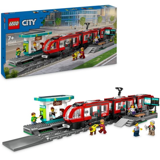 LEGO® City Downtown Streetcar and Station (60423) image 3