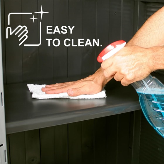 Ντουλάπι VidaXL Πλαστικό 68x39x92 cm - Γκρι/Καφέ image 6