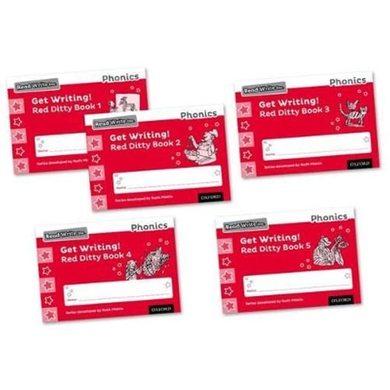 Read Write Inc. Phonics: Get Writing! Red Ditty Books 1-5 Mixed Pack of 5 image 0