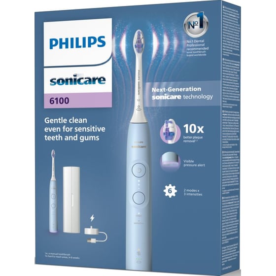 Ηλεκτρική Οδοντόβουρτσα PHILIPS Sonicare 6100 HX7406/02 - Γαλάζιο image 11